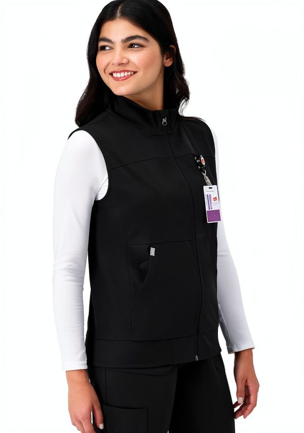 Hanes Comfort Fit Scrub Vest Women’s New Ebony Size X‑Small-1