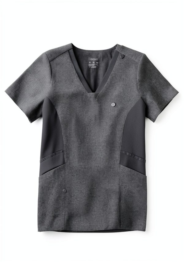 Hanes Women's Scrub Top HSA100 V‑Neck Flexible Fit Medical Shirt-4