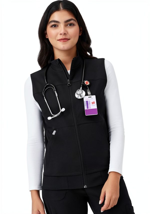 Hanes Comfort Fit Scrub Vest Women’s New Ebony Size X‑Small-0