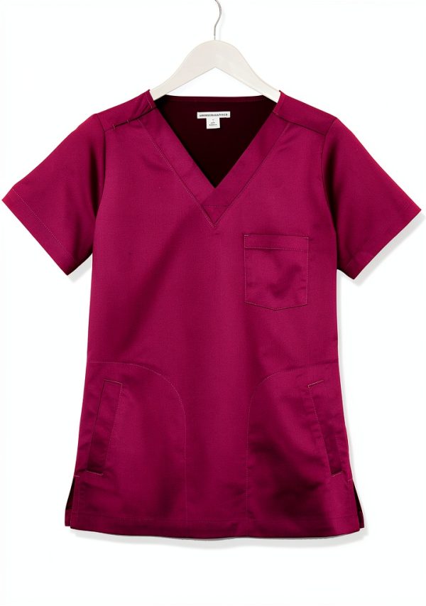 Women's Scrub Top Amazon Essentials Classic Fit V-Neck Stretch-5