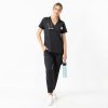 Hanes Women's Scrub Top HSA100 V‑Neck Flexible Fit Medical Shirt-3