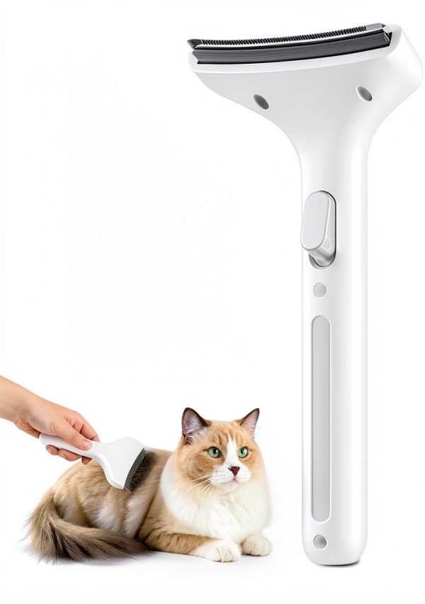 Cat Deshedding Brush QEETOOHH Comb One Click-0