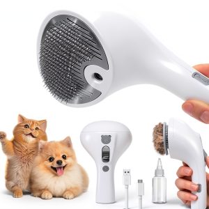 Pet Spray Grooming Brush by PawsMedal Self‑Cleaning Mist Comb-0