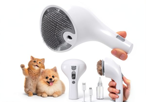 Pet Spray Grooming Brush by PawsMedal Self‑Cleaning Mist Comb-0