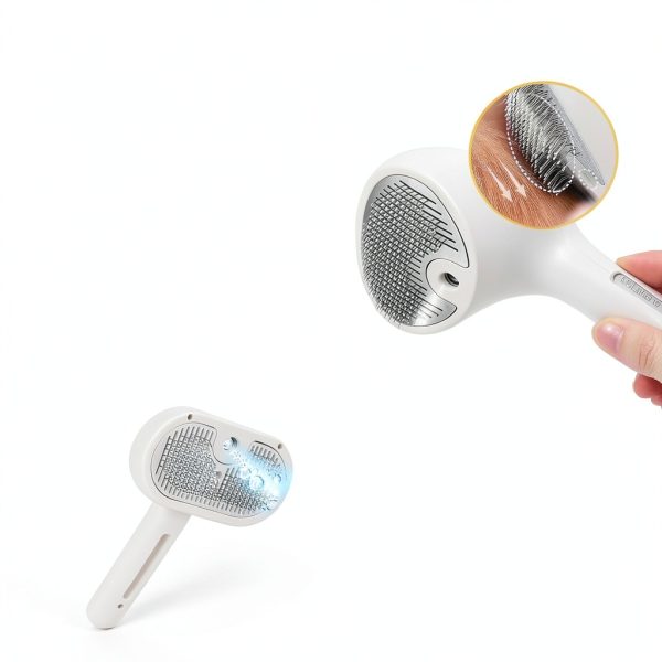 Pet Spray Grooming Brush by PawsMedal Self‑Cleaning Mist Comb-5