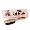 The Buddy System Cat Brush with Boar Bristle and Wooden Handle, Professional Grade Daily Grooming Hairbrush, Reduce Shedding, Soft Hair and Healthy Shine (1 Pack)-5